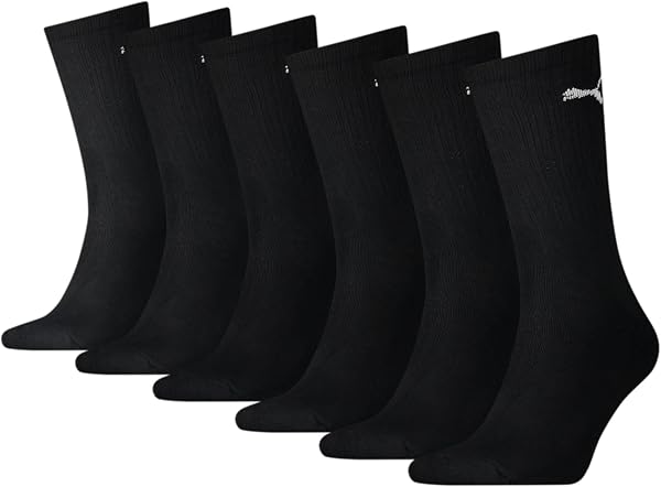 Puma Unisex Sportsocken Cush Crew 6er Pack - 1