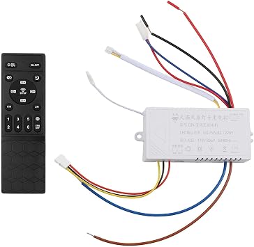 LED Ceiling Fan Remote Control Kit with 6-Speed Dimming and Variable for Frequency DC Controller for Efficient Airflow and Adjustable Lighting 150W ReceiverStarry Shaking Head