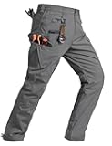 Men's Water Resistant Cargo Work Pants Ripstop Tactical Hiking Military Construction Outdoor Pants 10 Pockets
