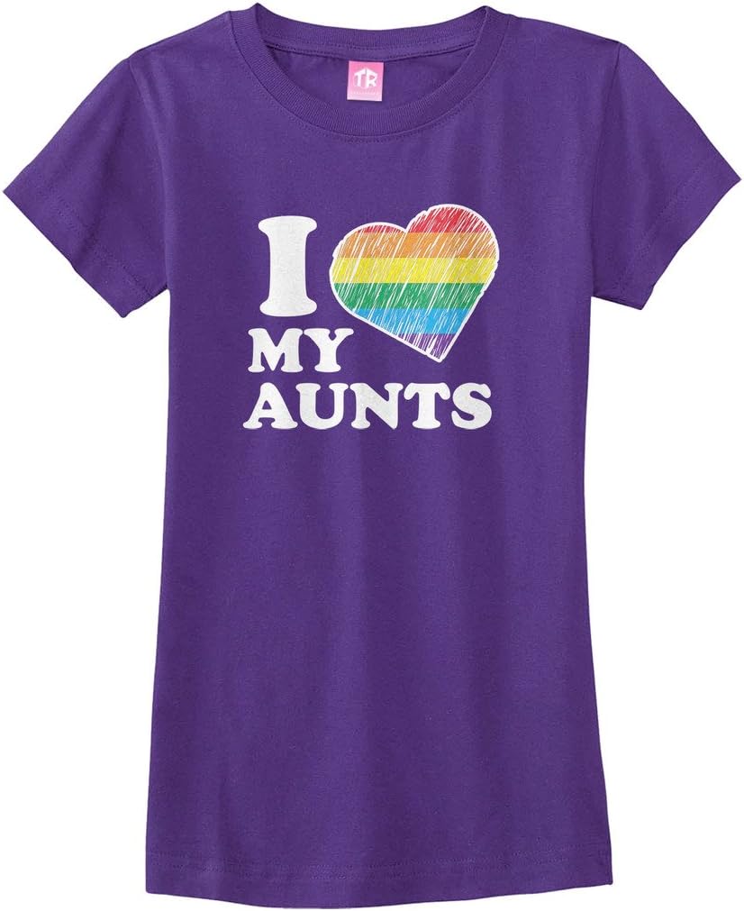 Threadrock Big Girls' I Love My Aunts Fitted T-Shirt