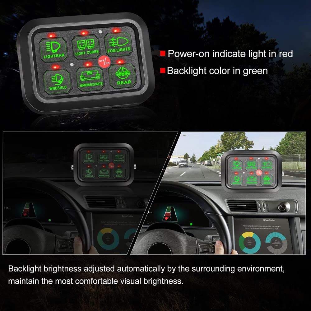 8-voudig RGB-schakelpaneel, Elektronisch Hulpcircuit, LED-aanraakbedieningspaneel Touch-schakelkast, For Vrachtwagen RV ATV UTV-boot 8-voudig RGB-schakelpaneel, Elektronisch Hulpcircuit, LED-aanraakbedieningspaneel Touch-schakelkast, For Vrachtwagen RV ATV UTV-boot