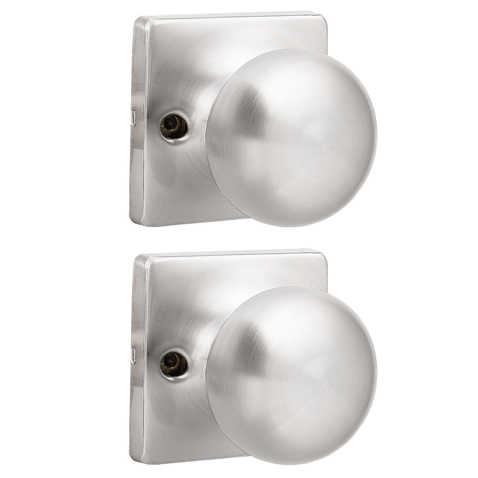 Brushed Nickel Privacy Door Knobs - Lockable & Secure -22