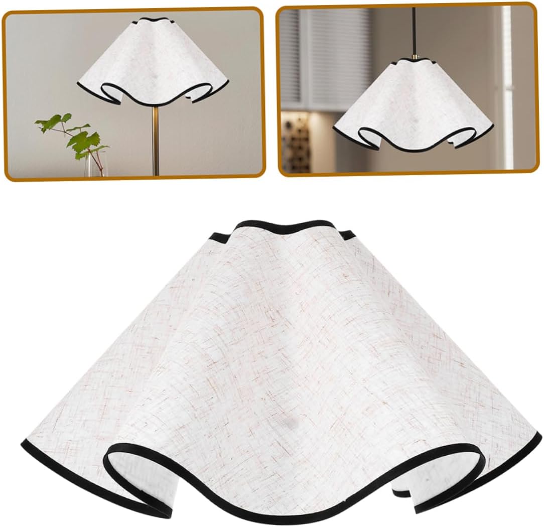 Chandelier Lamp Cover Pleated Polyester Nightstand Lamp Shade Vintage Design