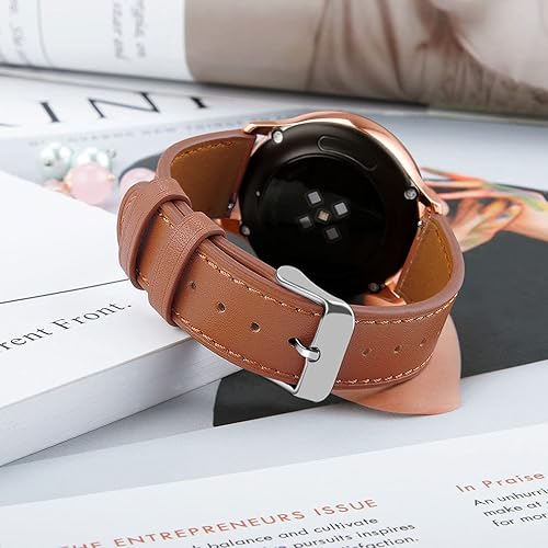 Miniatura 5 de Compatible con Samsung Galaxy Watch 654, correa de repuesto de piel de 0.787 pulgadas para reloj Galaxy Watch66 ClassicWatch55 ProWatch44