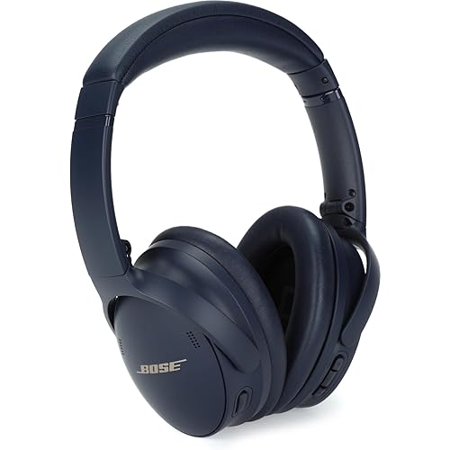 Bose QuietComfort 45 Wireless Bluetooth Noise Cancelling Headphones, Over-Ear Headphones with Microphone, Personalized Noise Cancellation and Sound, Midnight Blue, Limited Edition