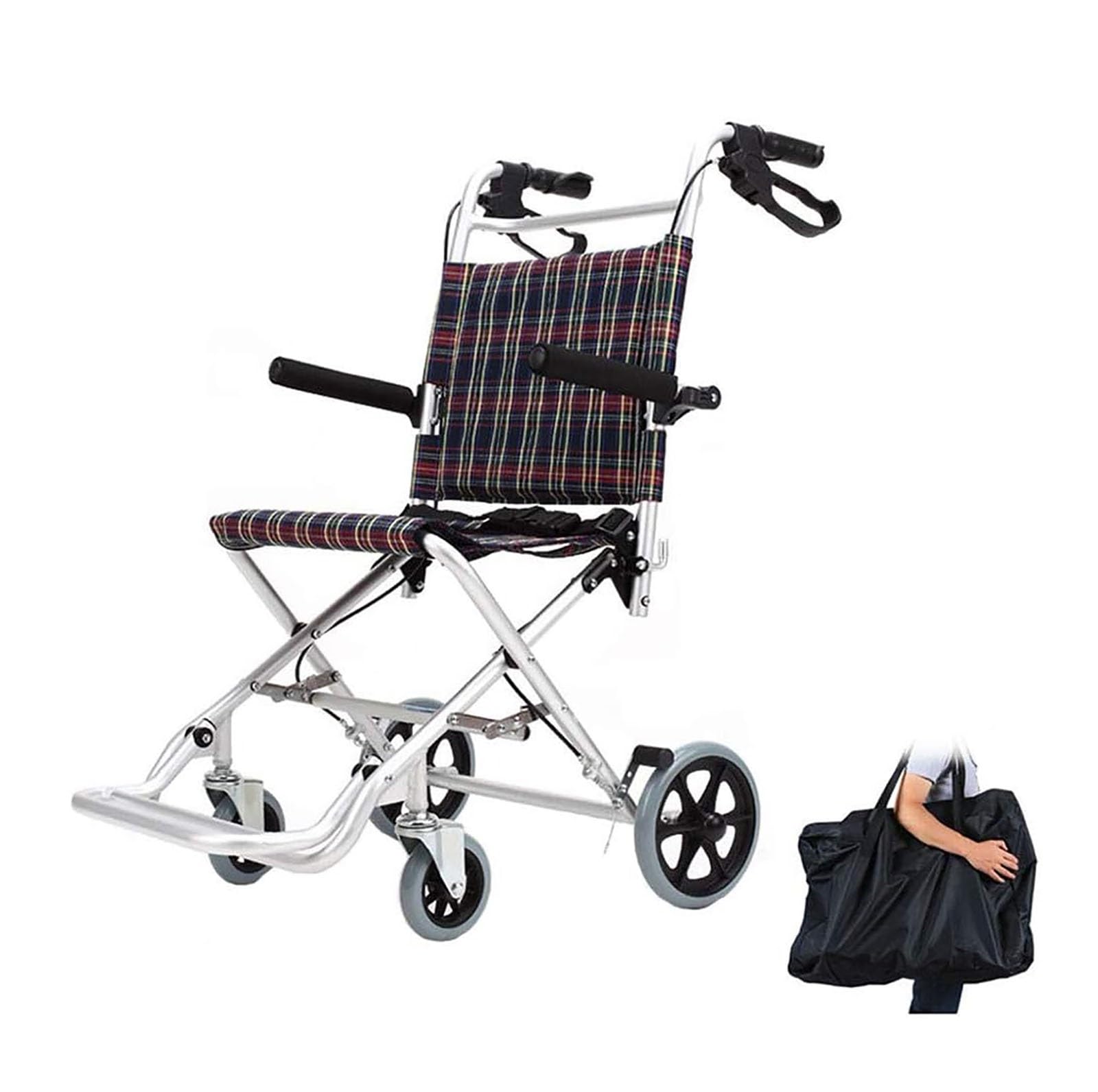 CEEBUS Sedia a rotelle Pieghevole Leggera Alluminio Leggero semovente con Telaio Pieghevole, Sedia da Viaggio Portatile da transito, per disabili e Anziani Dispositivo di Mobilità