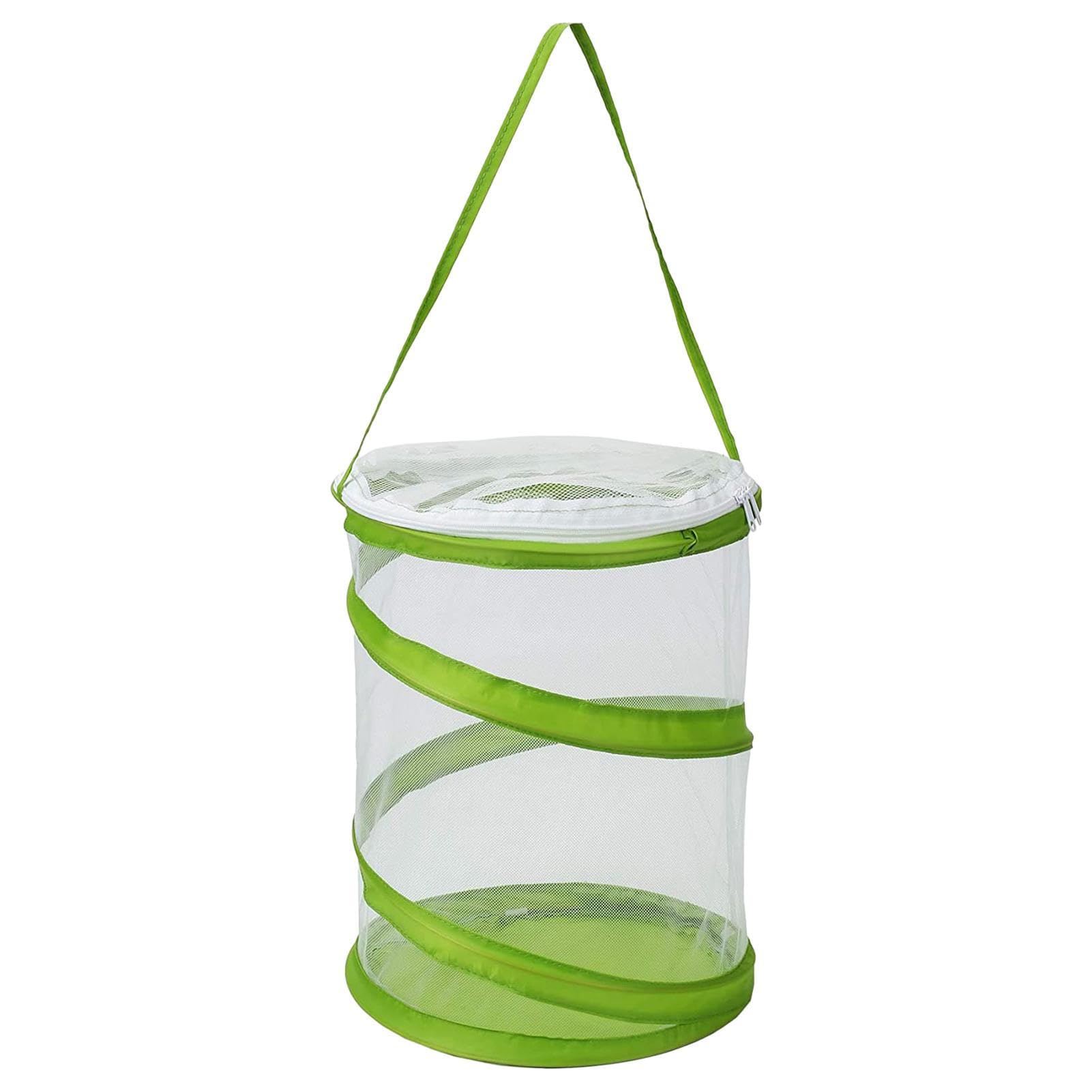 Stronrive Butterfly Cage - Clear Mesh Enclosure Pop-up errarium | Butterfly Habitat Cage See Through Easier, Mesh Cage for Caterpillars, Caterpillar Habitat