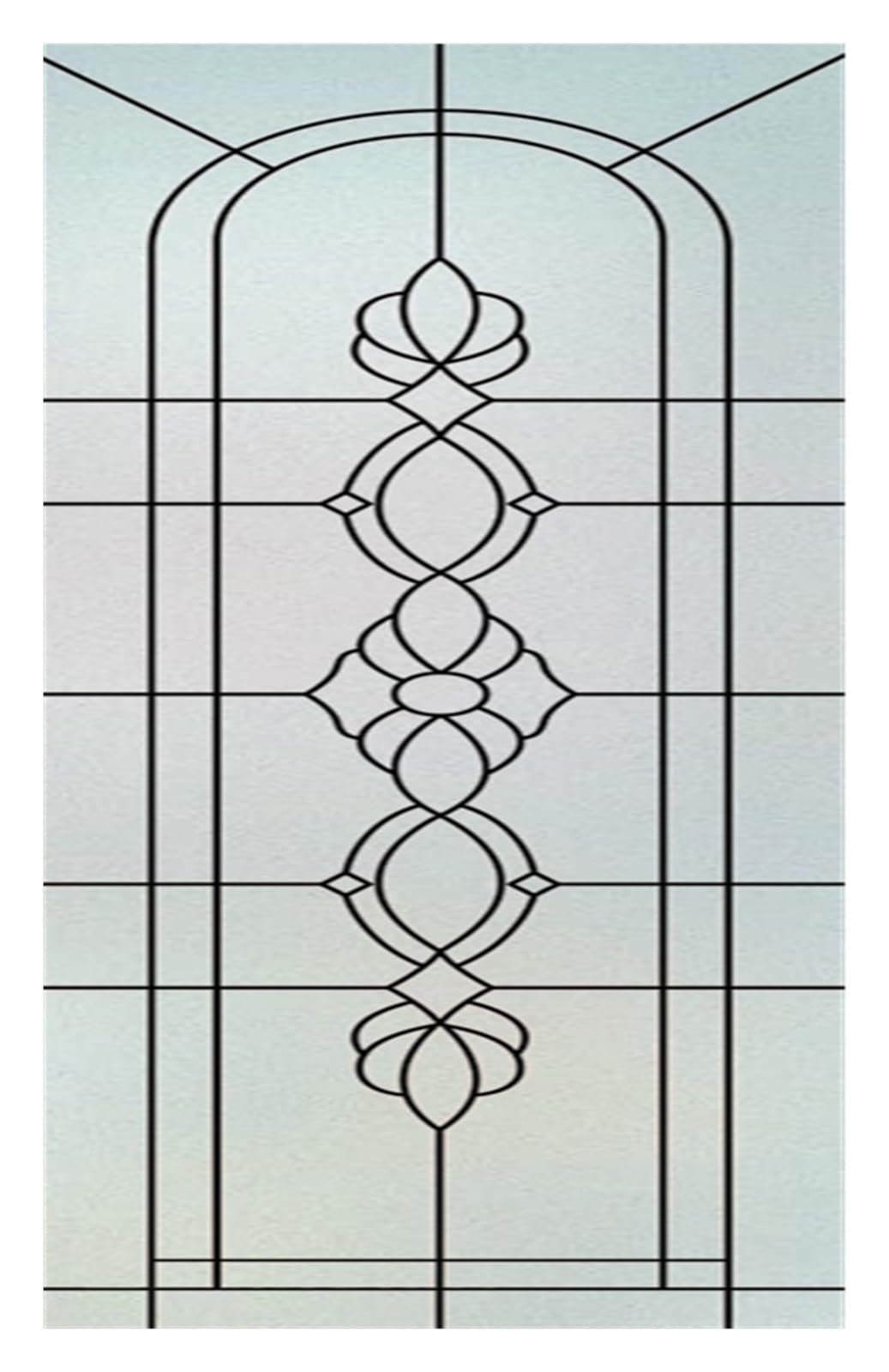 Film de vitrail autocollant de porte statique occultant pour fenetre en verre colore