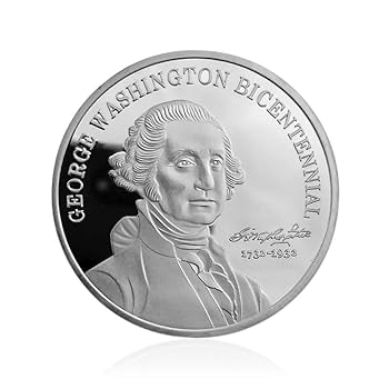 2001年アメリカ大統領選挙　記念コイン Amazon.co.jp: 5個 アメリカ大統領ジョージ・ワシントン 200周年