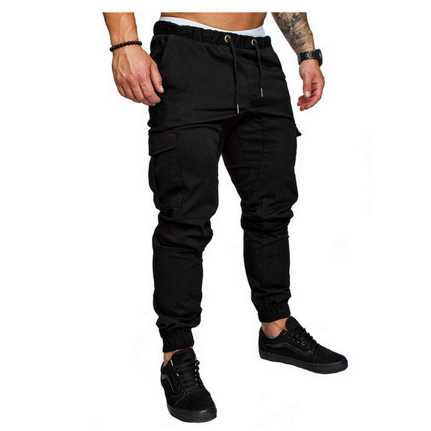 Avory-Fine Faddish 2018 Brand Tooling Pockets Joggers Pants Male Trousers Casual Mens Joggers Solid Pants Sweatpants 4XL