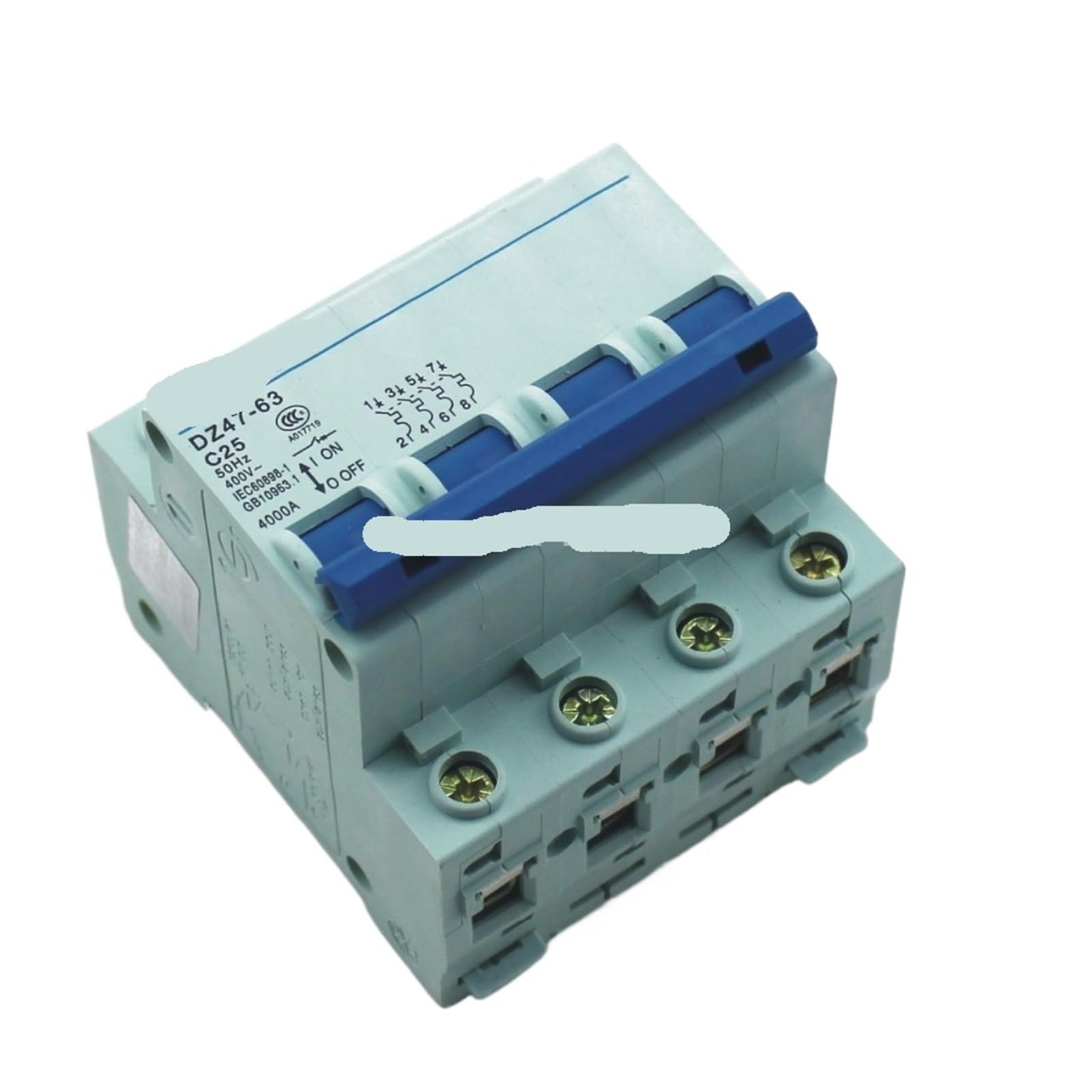 Disjoncteur MCB Type C magnétothermique 4 pôles 25A NISZA tableau électrique 240V