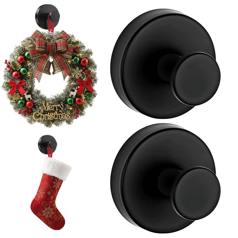 No Hardware Garland Hanger, Front Door Garland Hanger, Black, 2