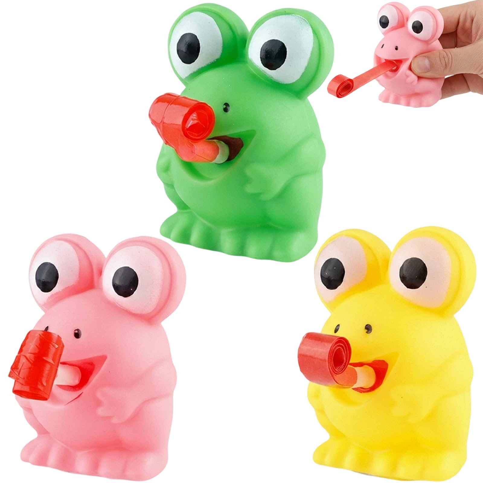 3pcs Attention Autism Bucket Toys, Frog Fidget Toy, Three Colors Squeeze Toys Set for Sensory Play, Ideal for Focus Development Activities, for Office and Home Daily Use