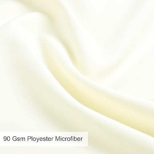 Miniatura 3 de uxcell Paquete de 2 fundas de almohada de microfibra suave serie 1800 con cremallera de viaje (14 x 20 pulgadas), color crema