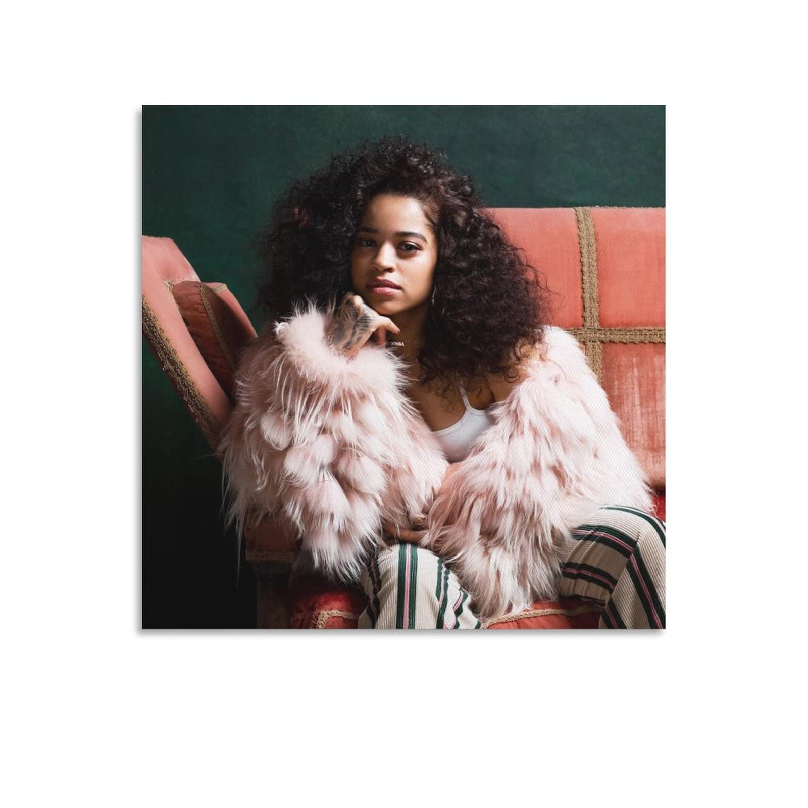 Ella Mai Singer Poster Wall Art Poster Scroll Canvas Painting Picture Living Room Decor Home Framed/Unframed 28x28inch(70x70cm)