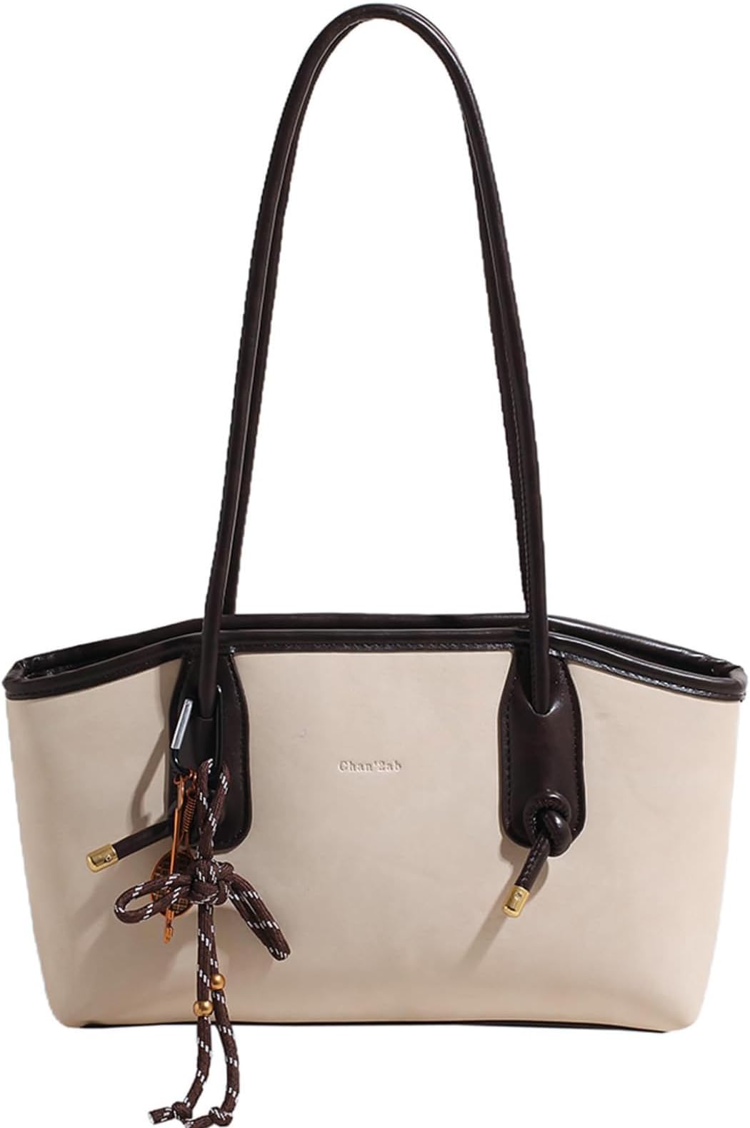Vintage Shoulder Bags for Women Brown Purse Fall Hobo Handbag Faux Leather Shoulder Purse with Cute Pendant