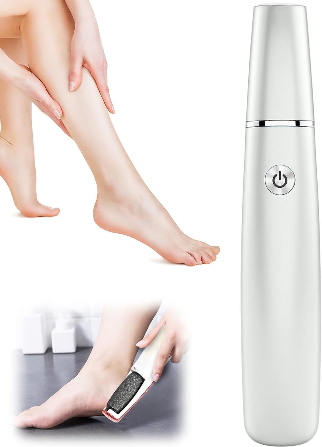 Rapeuse Pieds électrique,Rapeuse Pieds Electrique Puissante, Ponceuse Pieds Electrique,Râpe électrique Pied,Rape Pied,Soin Pieds Peau Neuve,Soin des Pieds pour Femmes Hommes Pédicures (Blanc) - Amazon product rated Grade C