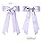 Aileam 2PCS Silky Satin Hair Bows Hair Clip Blue Purple Hair Ribbon Ponytail Holder Accessories Slides Metal Clips Hair Bow for Women Girls Toddlers Teens Kids