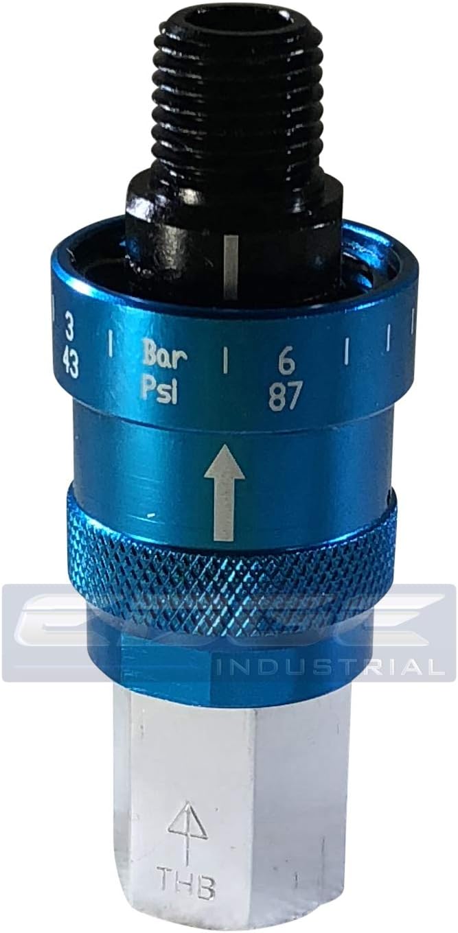 EDGE INDUSTRIALAdjustable in-LINE Pressure Regulator for Pneumatic Tools, 1/4" NPT, Connects Directly to AIR Tool (43 - 87 PSI)