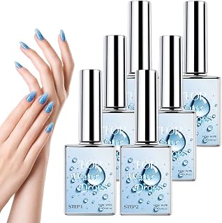 Gel Nail Polish 15 ML, 3D Water Drop Nail Top Coat (3 Set) | Quick Dry Nail Polish No Wipe Gel Nail Polish High Gloss Top Coat Shiny Long Lasting Clear Top