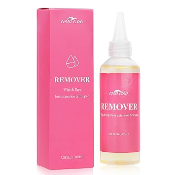 GOO GOO Tape in Extension Remover, Wig Glue Remover, Tape in Hair Extensions Adhesive Remover, Removes Hair Glue, Wig Tape, Double Sided Extension Tape, Fast Acting Hair Extensions Remover 100ml