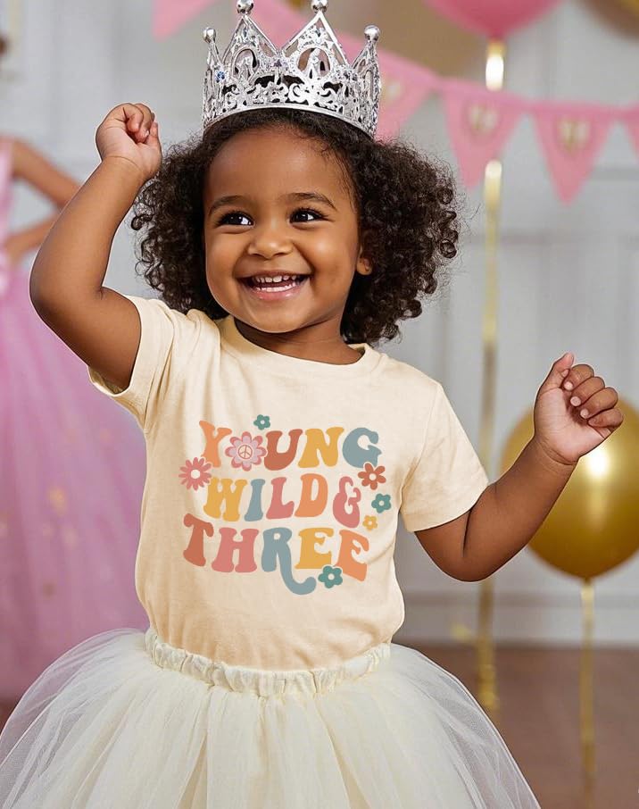 Image of Toddler Boys Girls 3rd Birthday Shirts for Baby Kids 3 Years Old Birthday Outfit for Party Short Sleeve Tshirt