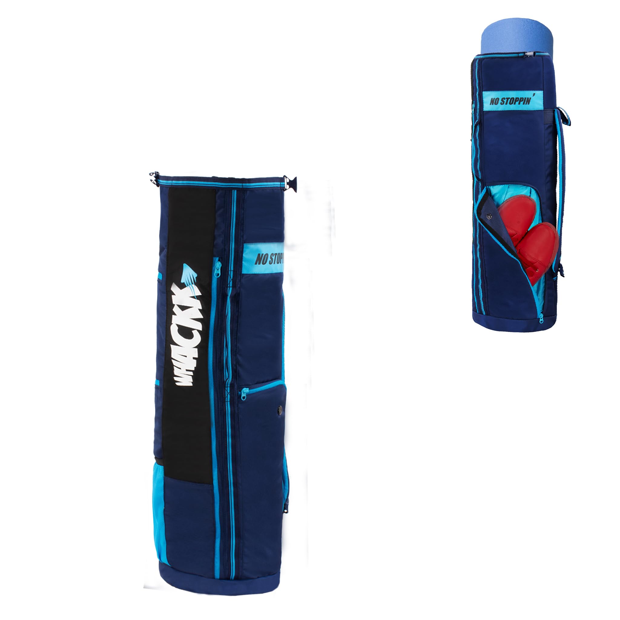 WHACKK Brute Unisex Yoga Aerobics Gym Mat Bags Air Ventilated Pocket for Shoes, Front & Top Open, Carry Way with 3-Way O