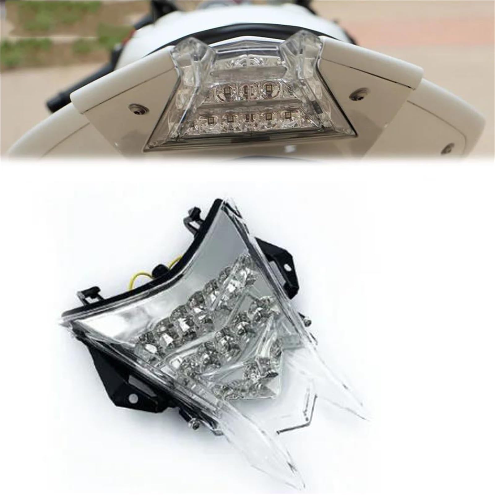 Feu arrière de moto haute performance avec feu stop clignotant pour HP4