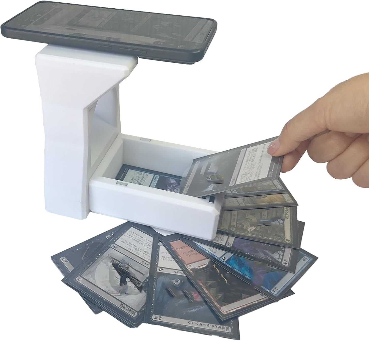 MTG Cards Scanner Stand,Trading Card Scanner TCG Easily, Detachable and Portable, Holder with Card Box & Storage Bag, Compatible with ManaBox App