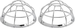 Iron Detector Protective covers, Fire Sprinkler Cage Bracket with Wire Mesh, Heavy Duty metals Guard for Smoke Alarm & Sensor, Security Shield for Home and Commercial Use, Silver(2PCS)