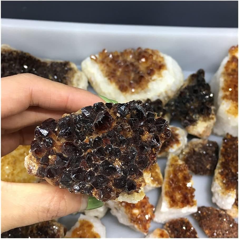 Miniatura 3 de Decoración del hogar Artesanía de piedra Natural Cruda Citrino Racimo Piedras Decoración del hogar Artesanías Piedras naturales y llenas de textura