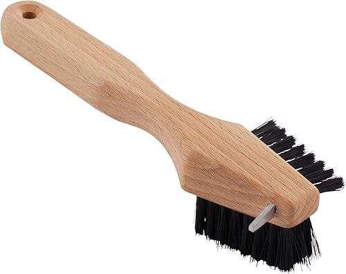 Miniatura 2 de REDECKER Cepillo de suela para zapatos, cerdas de jabalí, madera de haya engrasada y diseño de acero inoxidable, 3 formas de limpiar, fabricado en