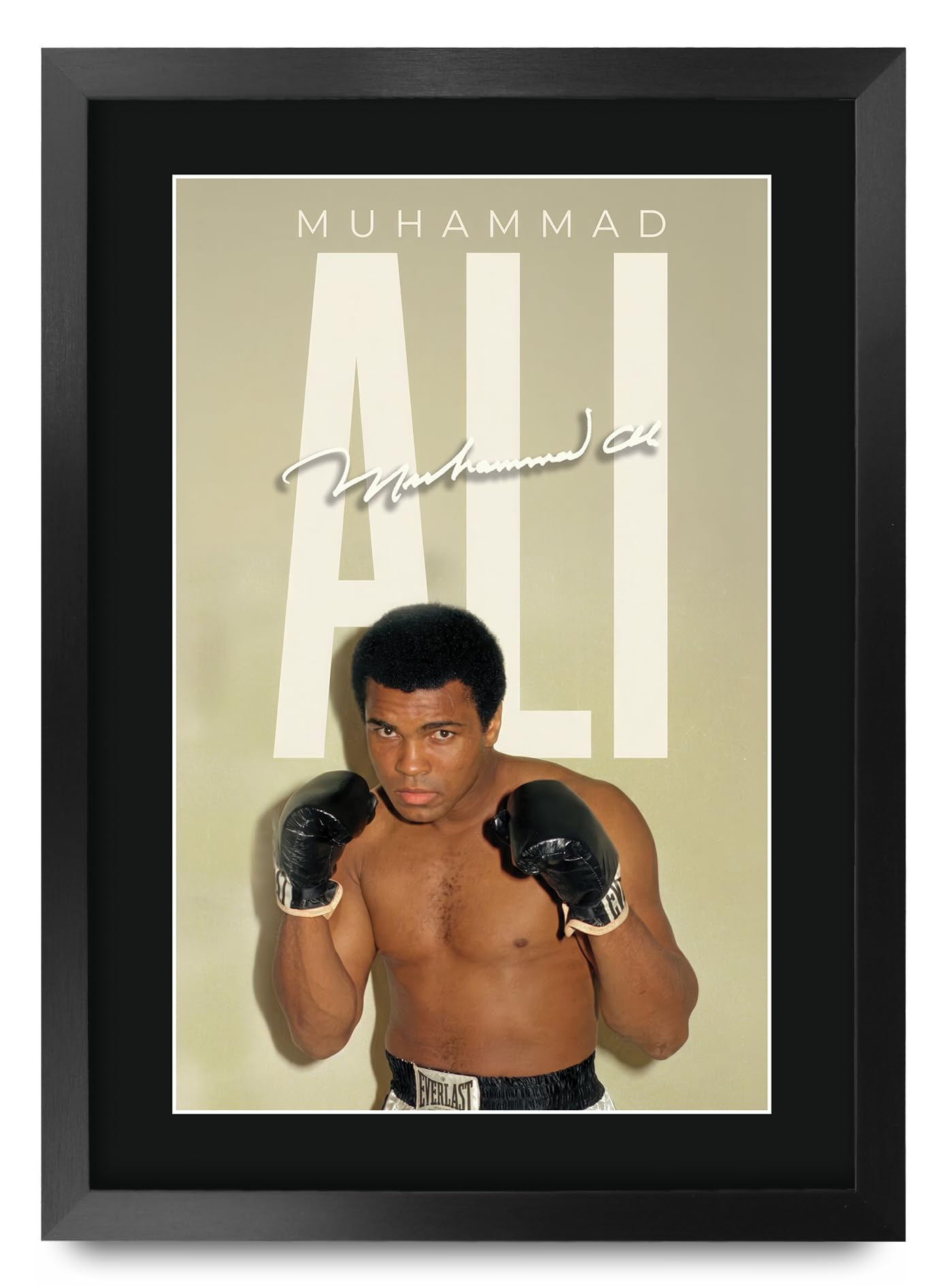 HWC Trading Muhammad Ali Boxing Gifts Printed Signed Autograph Poster for Boxer Memorabilia Fans (ID-000188) - A3 Framed — image 1