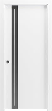 SARTODOORS Pocket Door | Platinum 4440 White | Pocket Door Kit | Frosted Glass Hardware Included | Bathroom Pantry