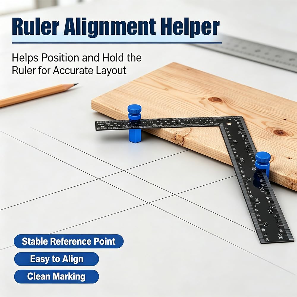 Stair Gauges for Framing Square, CNC Aluminum with Anti-Loss Holder