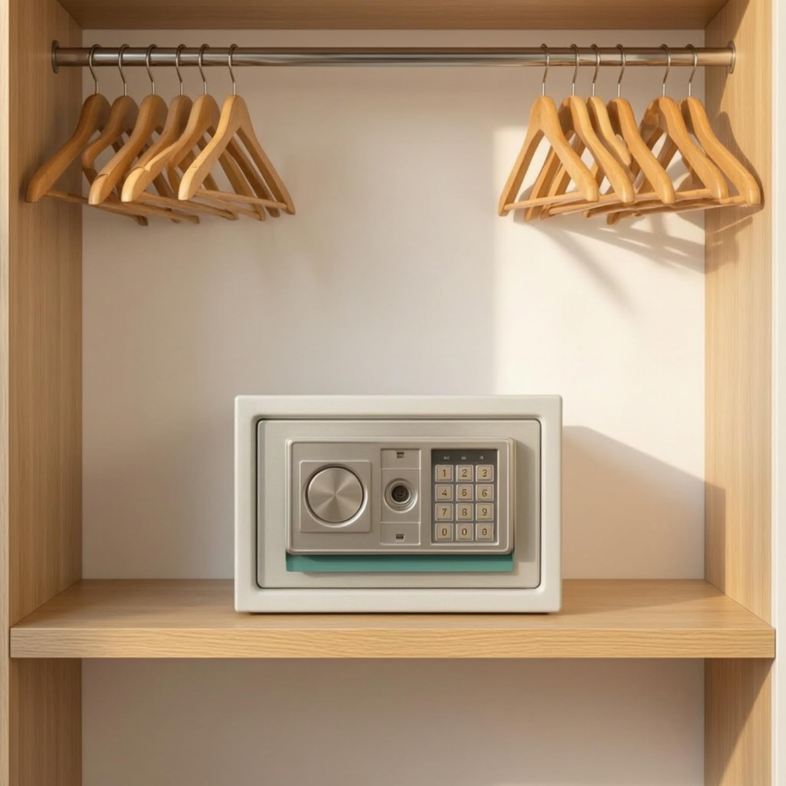 mit Zahlenschloss Sicher Möbel Feuerhemmend Elektronischer für Gewerbetreibende, Zuhause, Hotelzimmer, Weiß