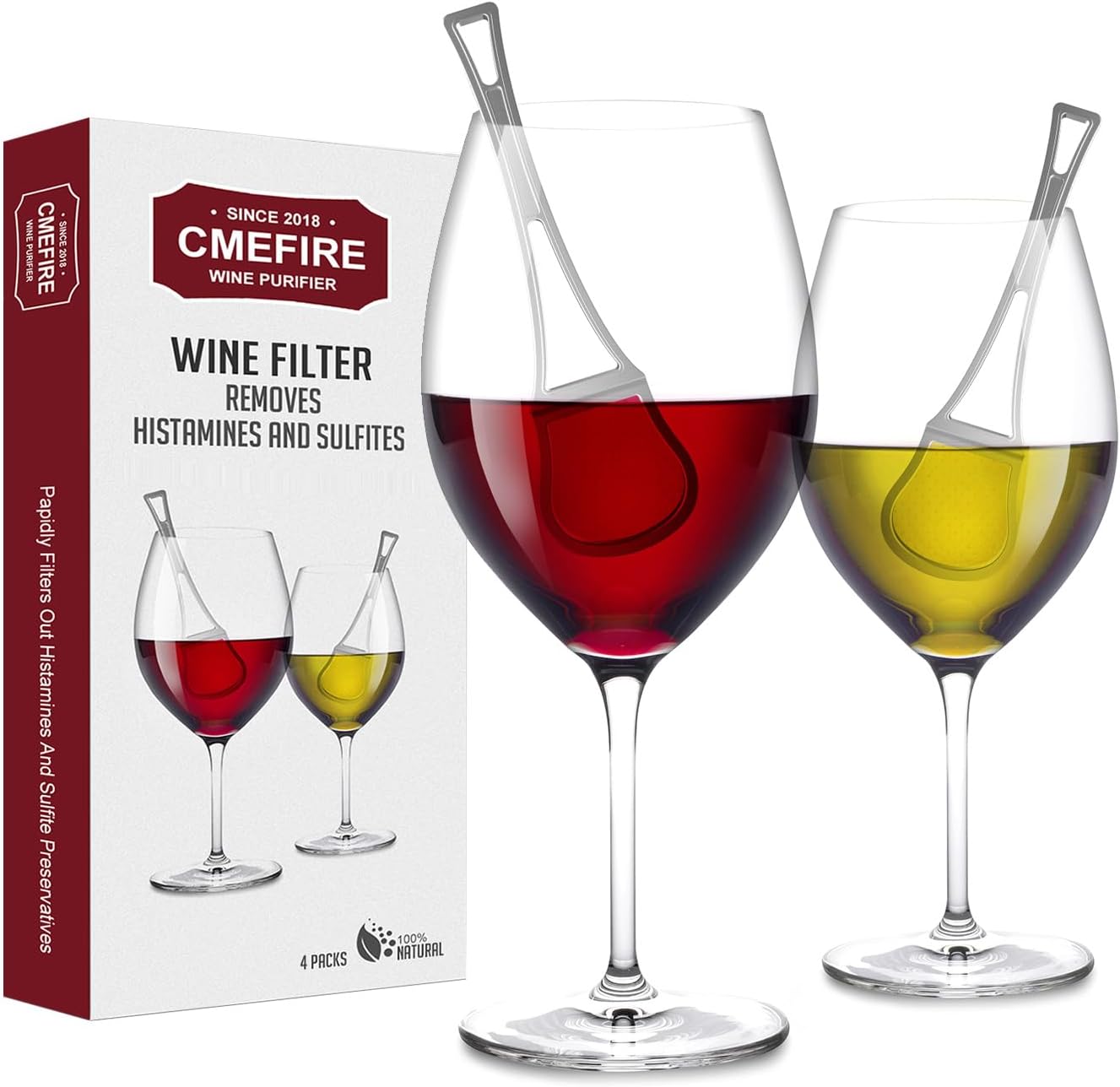 Cmefire(4pcs)Wine Filter,Remove Sulfite and Histamine Home & Kitchen