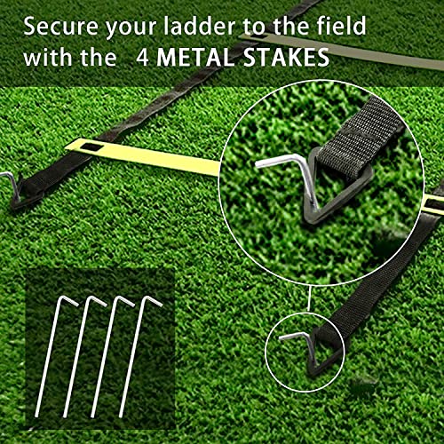 Midogat Professional Speed Agility Training Set, Exercise Equipment Kit Includes Adjustable Agility Ladder, Disc Cones, Jump Rope With Carrying Bag #TOP4