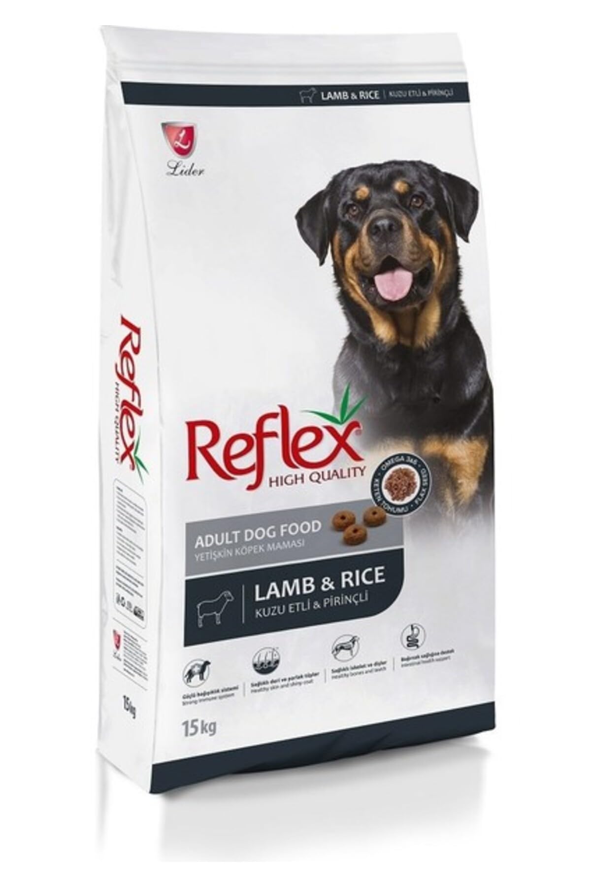 Reflex Kuzu Etli Yetişkin Köpek Maması, 15 Kg