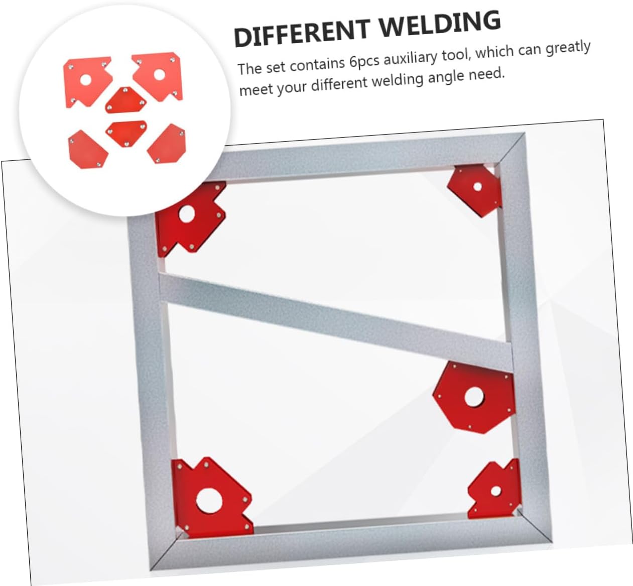 6pcs Magnetic Welding Holder Multi-angle Welding Tool High-carbon Material for Precise Compact and Portable Assistant