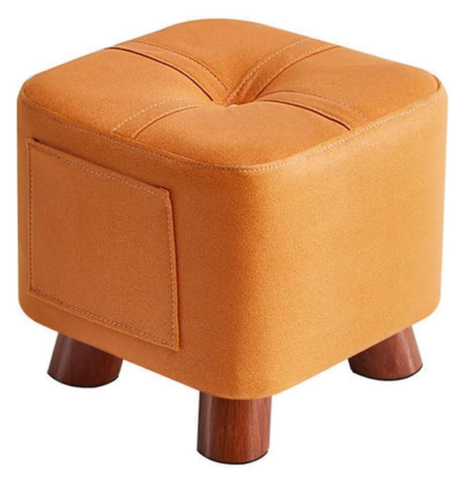 Tabouret repose-pieds ottoman rembourré avec piètement bois stable