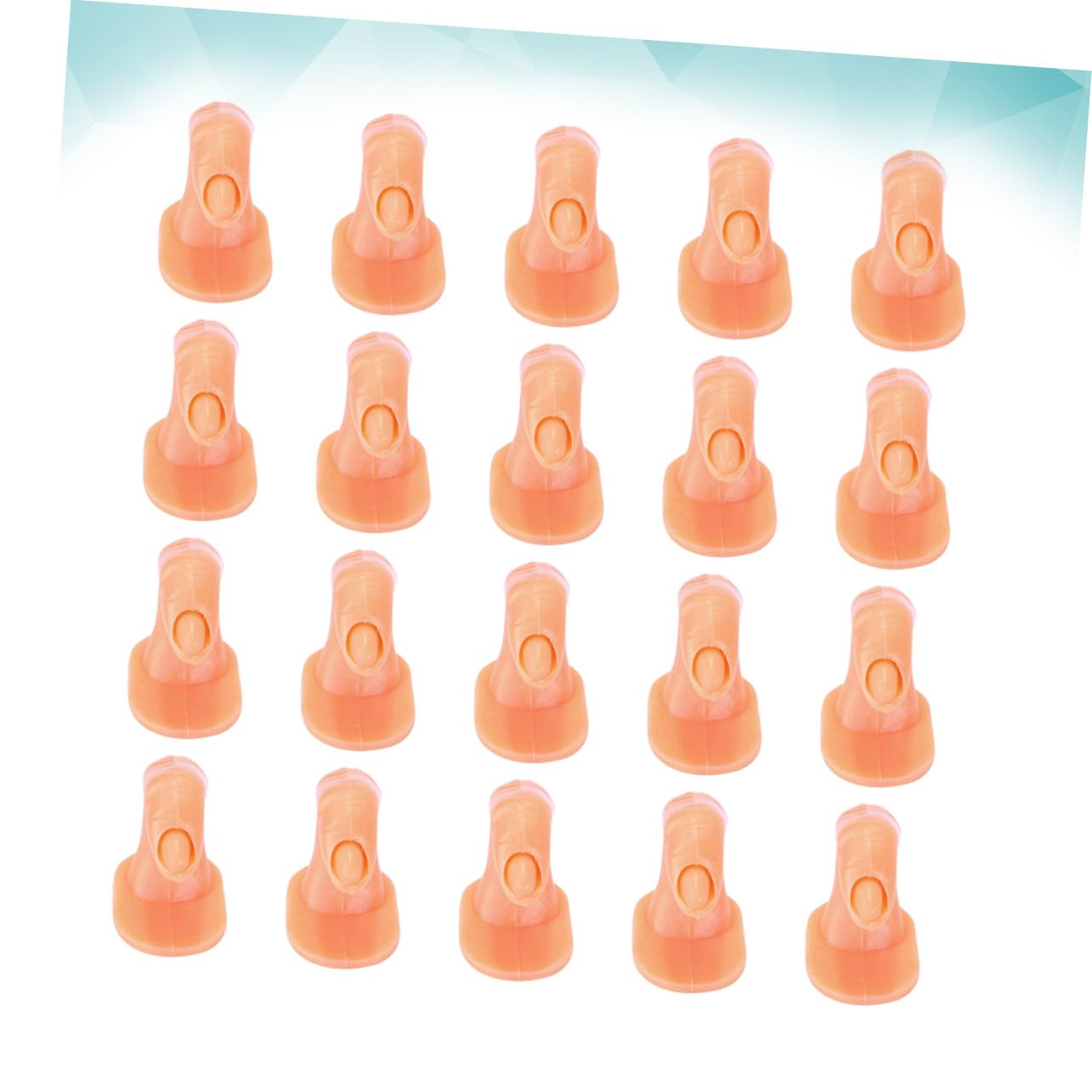 20pcs Manicure Practice Fingers Training Mold for Beginners High Simulation Fake Finger Hand Tool Without Nail Tips Portable Nail Art Design and Painting Accessory