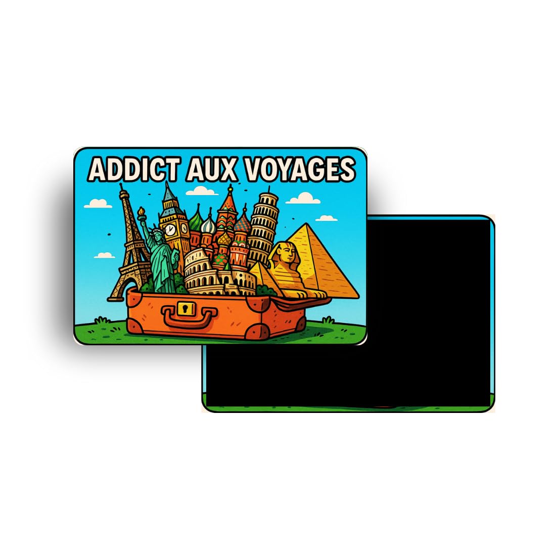 MAGNETS,Venezia-3--Aimant de réfrigérateur décoratif avec autocollants