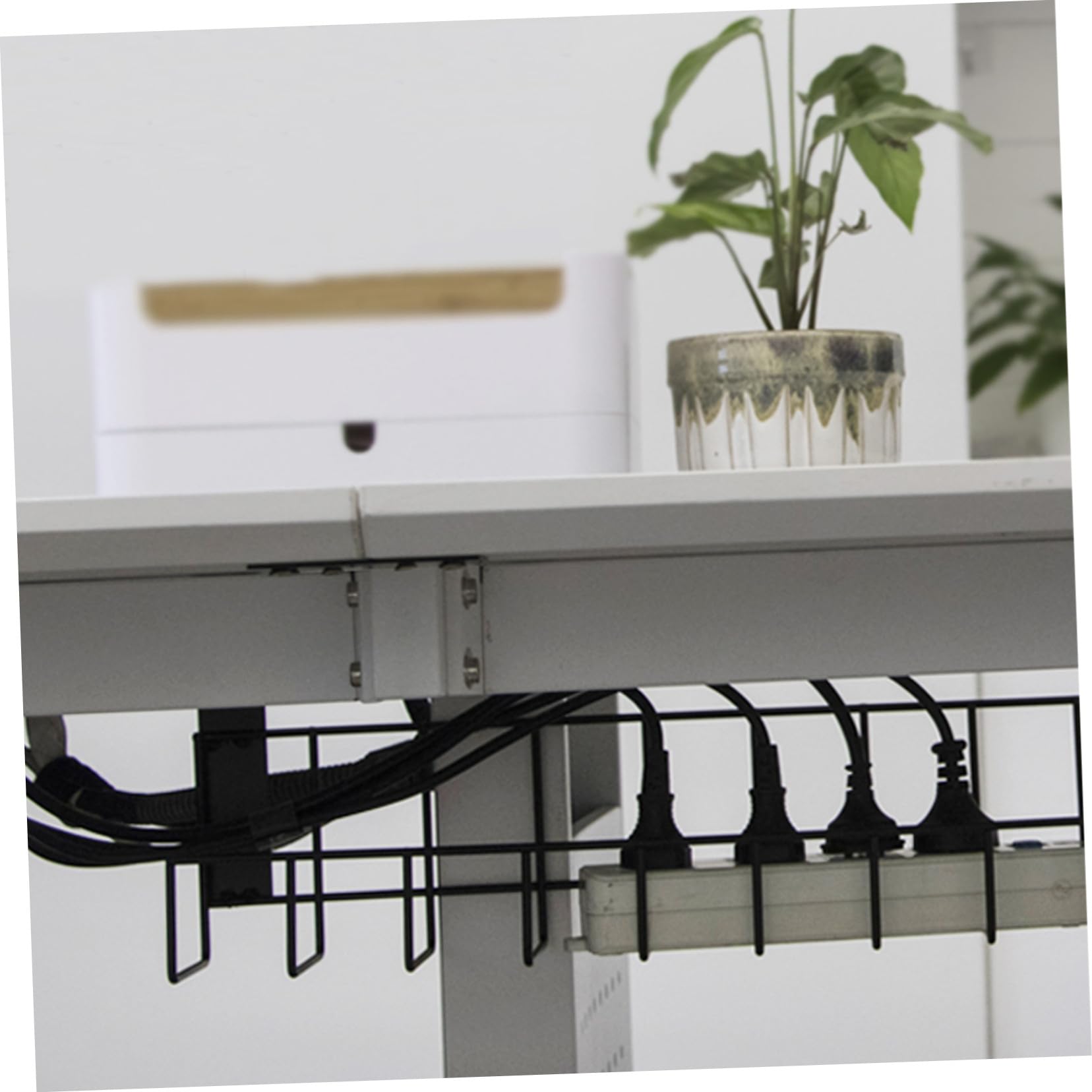 Gatuida Estante De Almacenamiento De Alambre para Cables Debajo del Escritorio Organizador De Cables Hogar Oficina Bandeja para Gestión