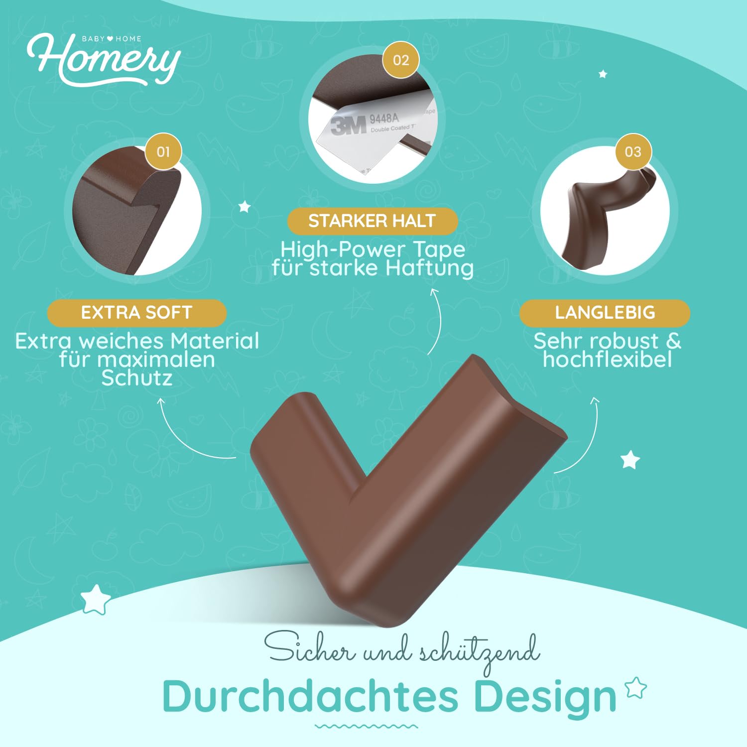 Lot De 8 Protections Angle Table Bébé - Mousse Anti-Choc NBR - Sécurité Enfant - Anti-Collision Meubles