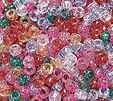 JOLLY STORE Crafts Multi Sparkle Pony Beads 9x6mm 500pc