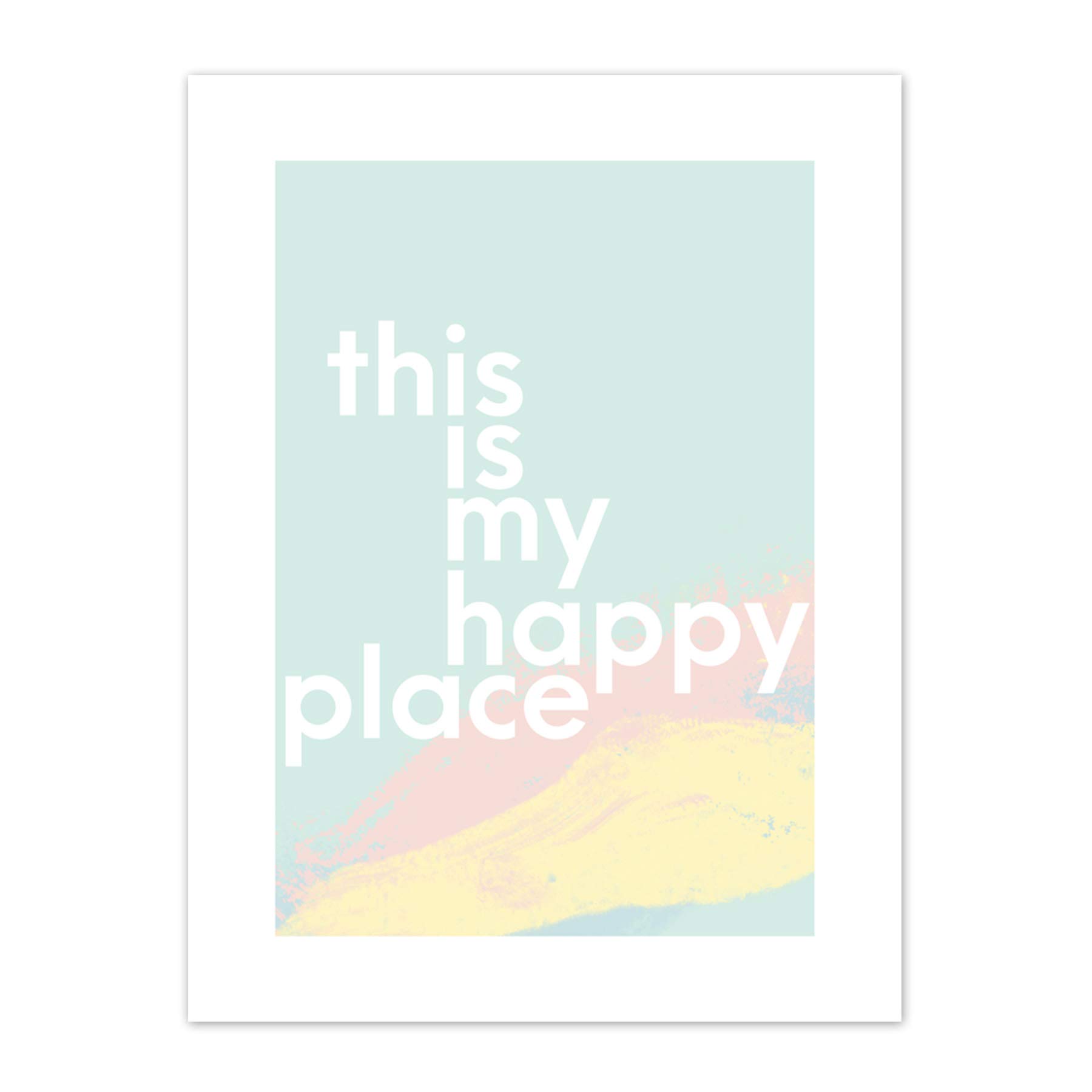 Wee Blue Coo This Is My Happy Place Canvas Wall Art Print