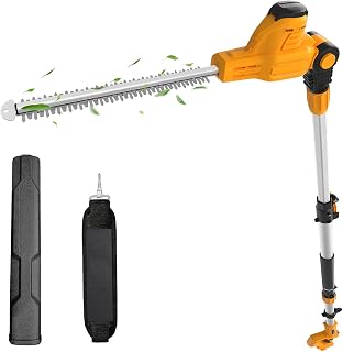 Pole Hedge Trimmer Compatible with Dewalt 20V MAX Battery, 9.7-Feet Max Reach Power Hedge Trimmer with Extension Pole, 11 Pivoting Positions, -60° to +90°, for Shrubs Pruning Bush (Tool Only)
