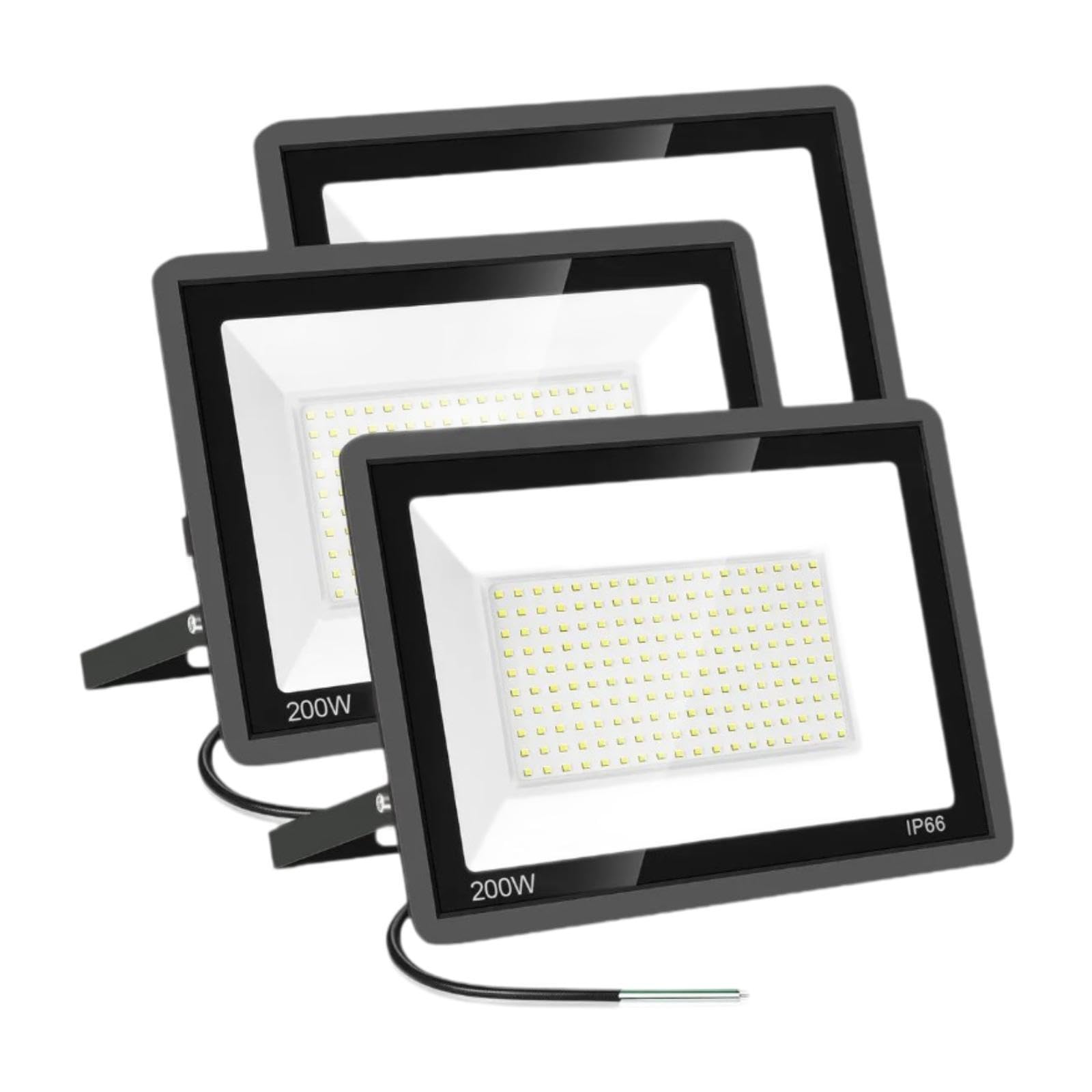 3 Pieces LED Floodlight Outdoor Adjustable 180° Bracket for Driveways Garden-picture-28
