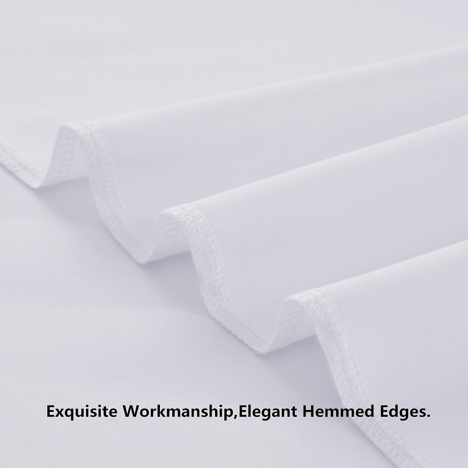 40 ft x 10 ft Thick White Backdrop Curtain for Wedding Parties, 8 Panels White Polyester Wedding Backdrop Drapes for Party Birthday Backdrop Photography Home Decorations